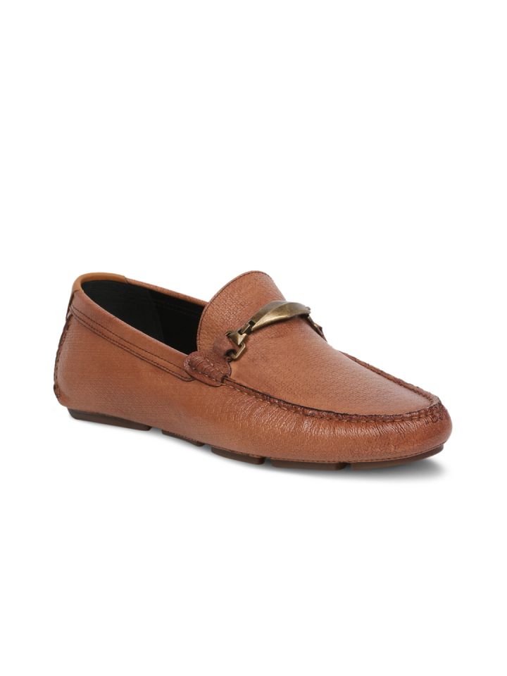 Buy ALDO Men Brown Leather Loafers 