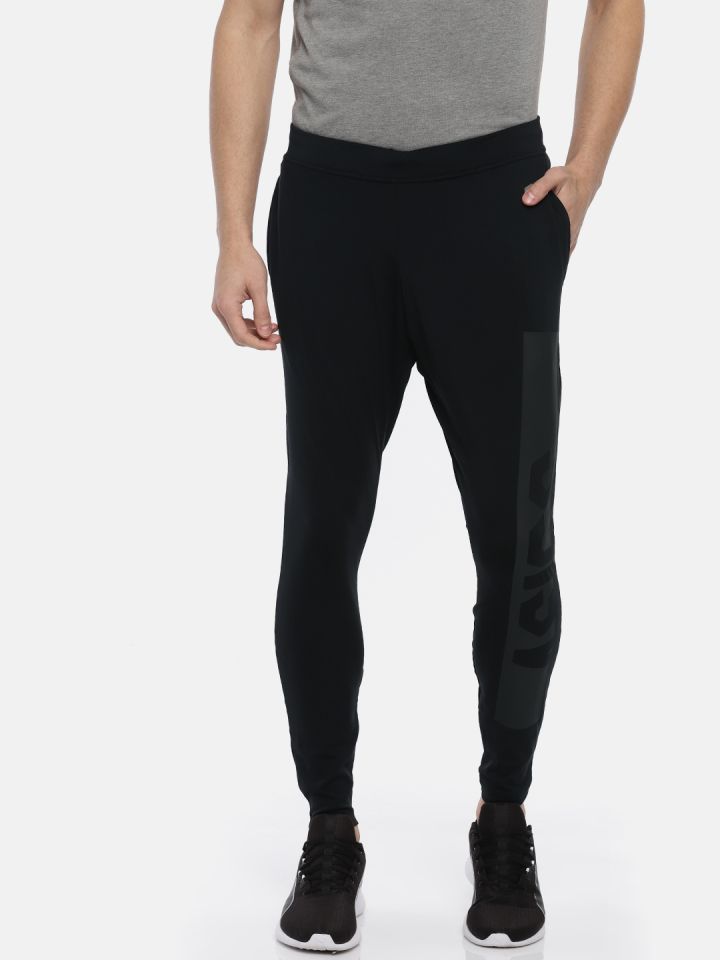 ASICS Men Black Printed FITTED KNIT Track Pants