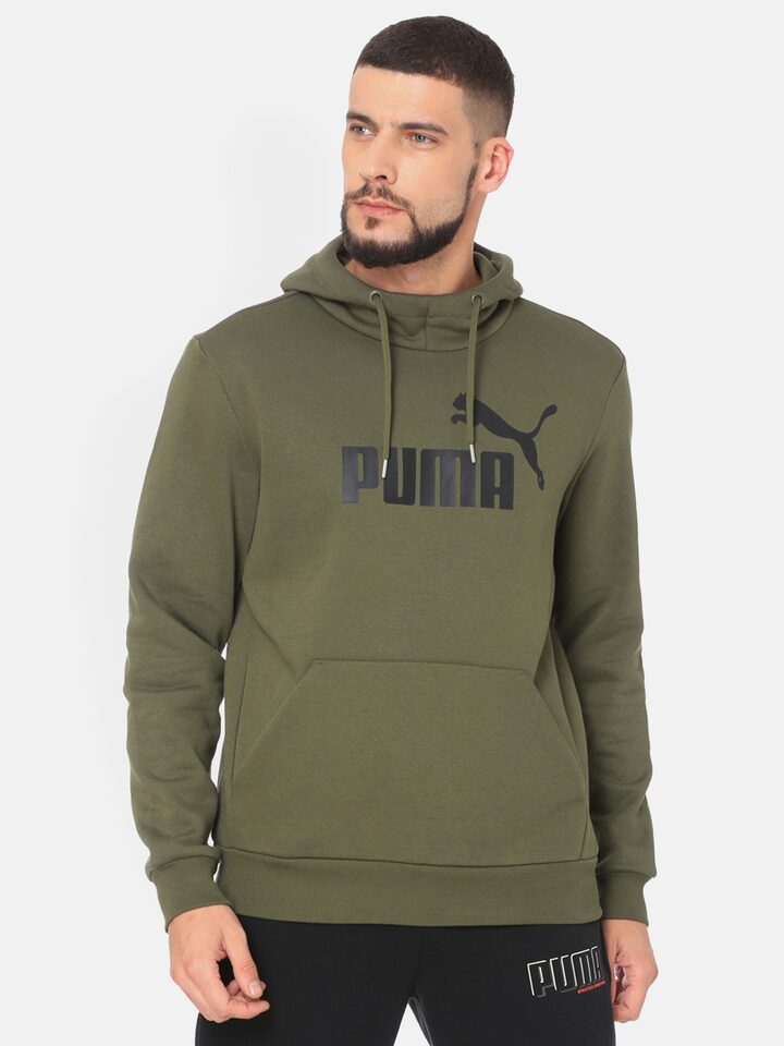 olive green puma sweatshirt