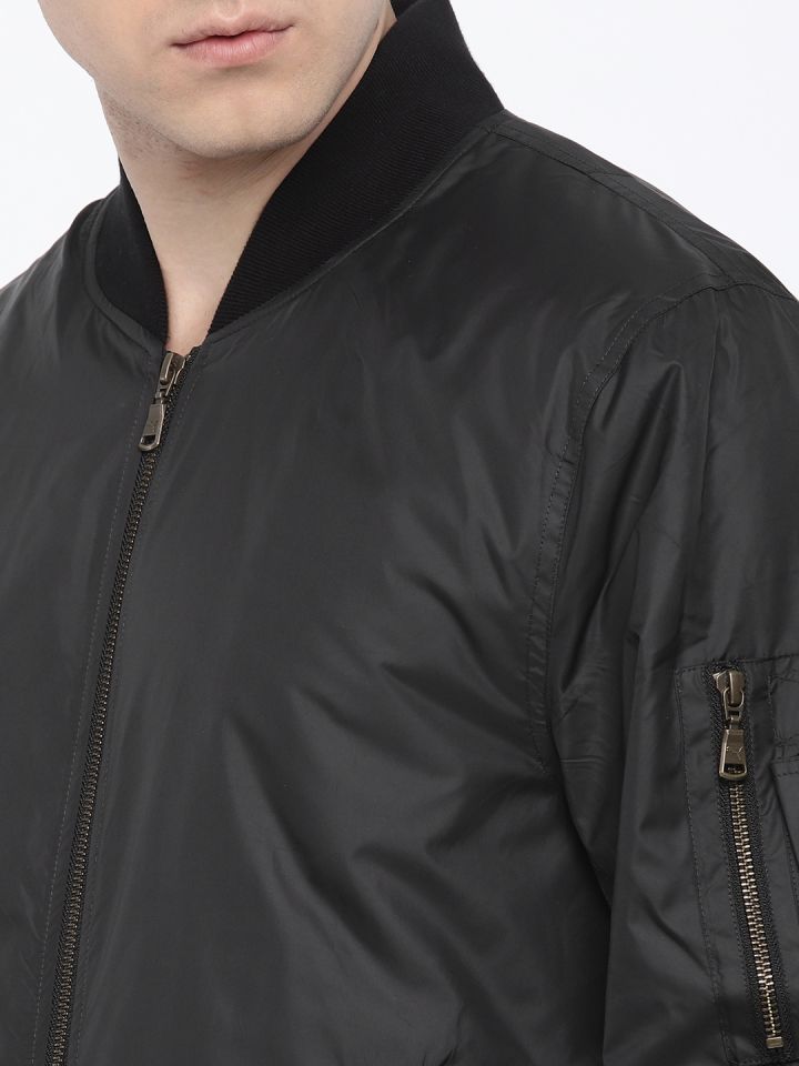 Buy Puma Men Black Solid PUMA X XO Nylon Bomber Jacket Jackets