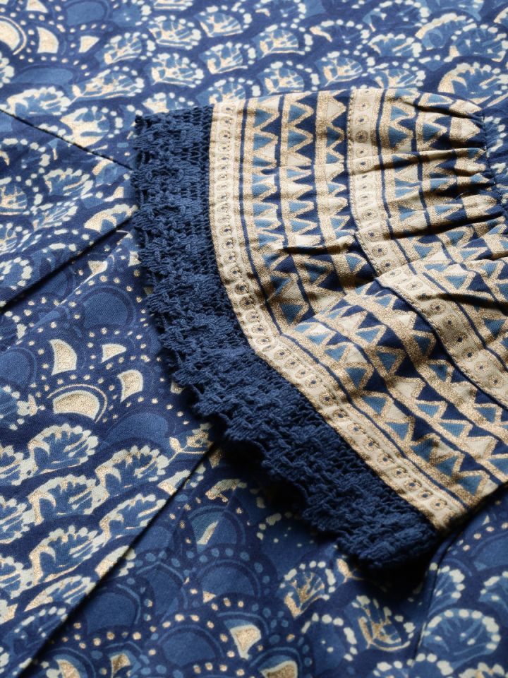 indigo color kurti