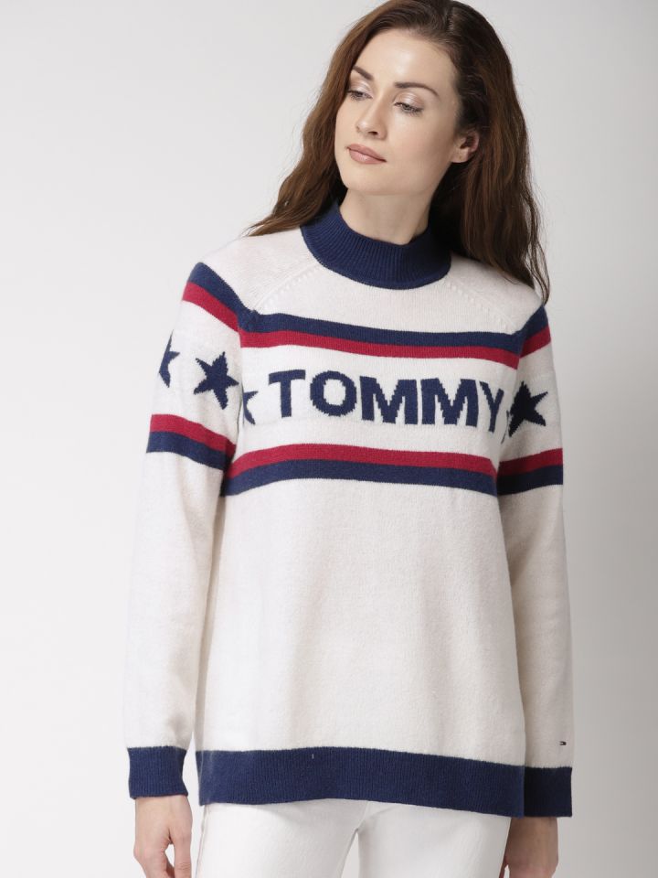 Tommy hilfiger sale white sweater women's