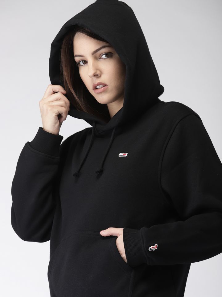 black tommy hilfiger hoodie women's