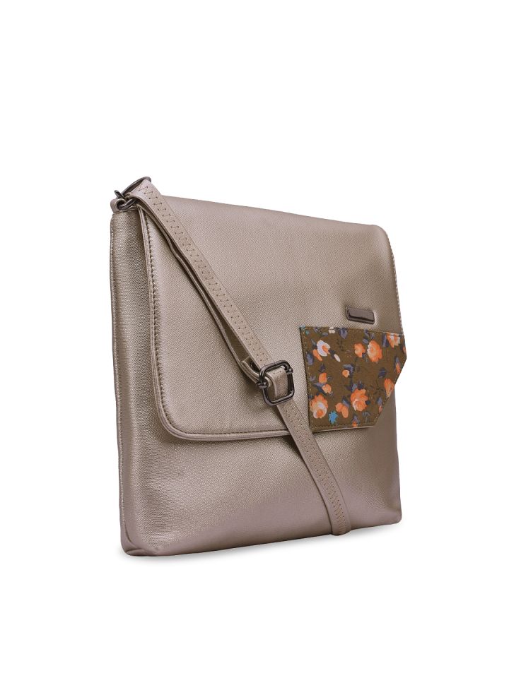 Buy ESBEDA Gold Toned Printed Sling Bag Handbags for Women