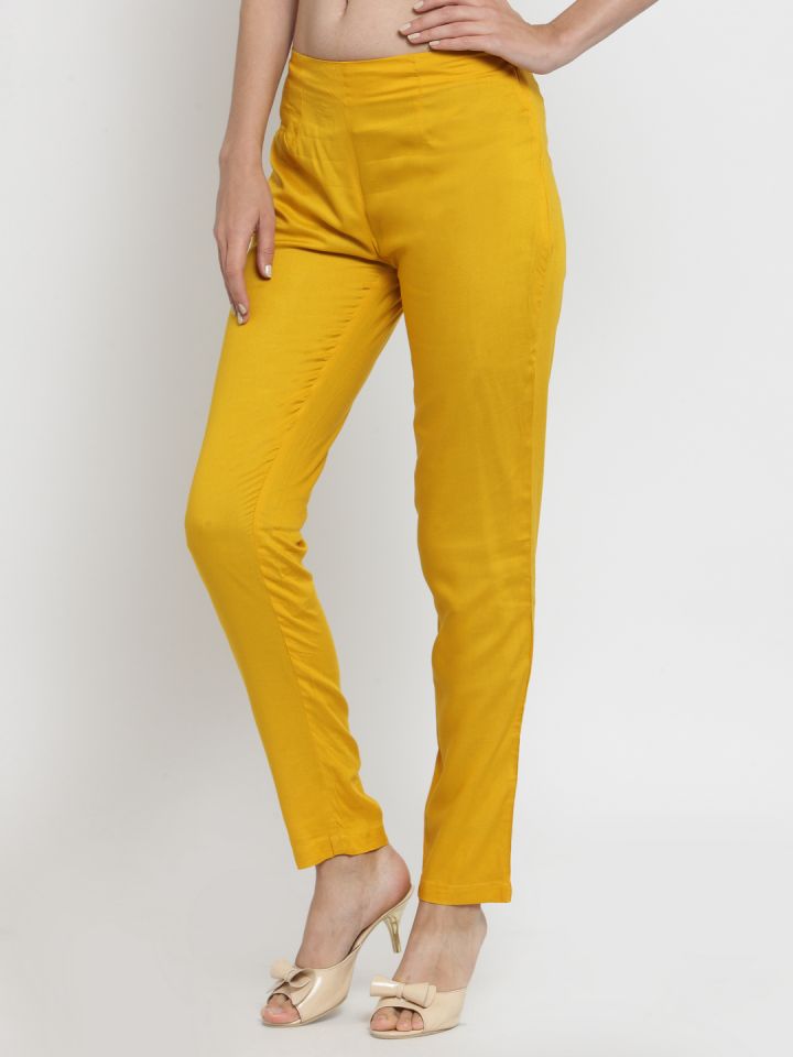 relaxed fit high waist mustard jeans