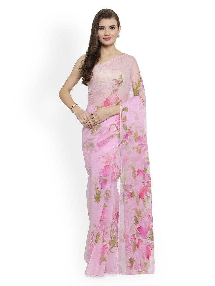 Geroo chiffon saree clearance