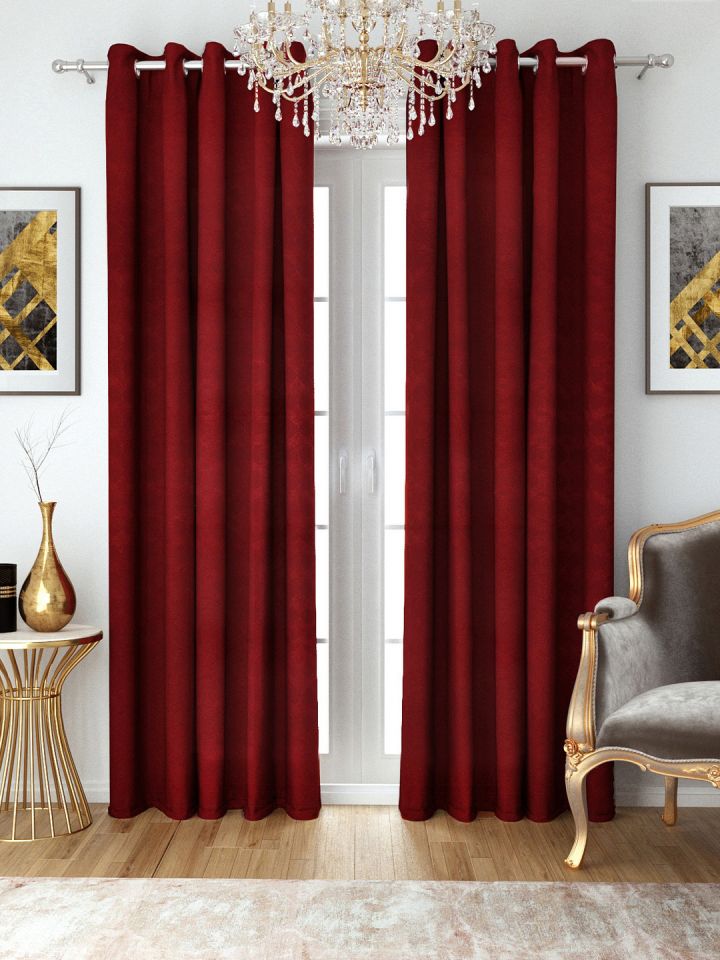 Maroon curtains shop