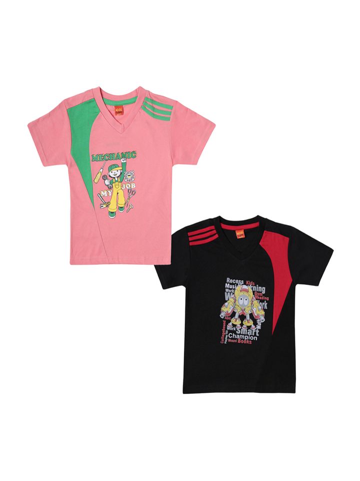 Dollar Champion Kidswear Boys Pack Of Two Printed T shirts