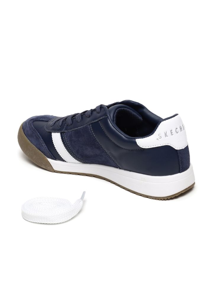 Buy Men Navy Blue Zinger Scobie Leather Shoes - Sports Shoes for Men 7777750 Myntra