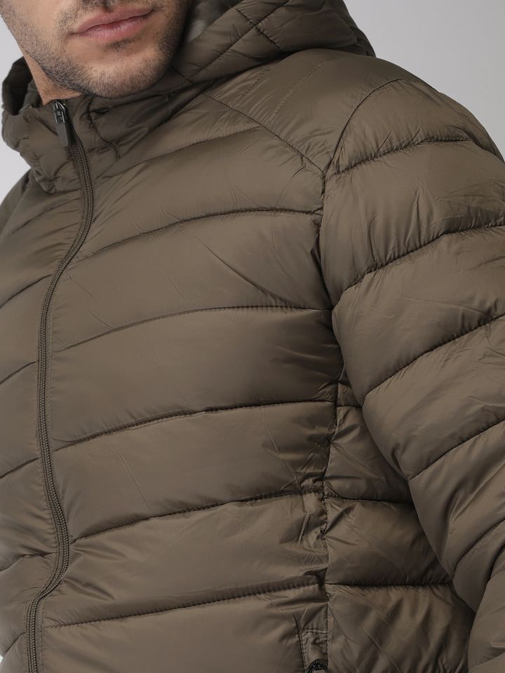 mens olive puffer jacket