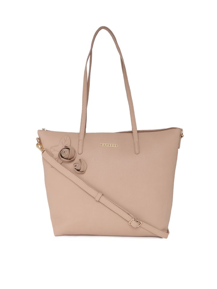Buy Caprese Beige Solid Shoulder Bag Handbags for Women 7785935