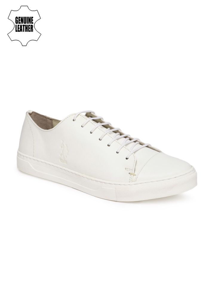 mens white leather polo shoes