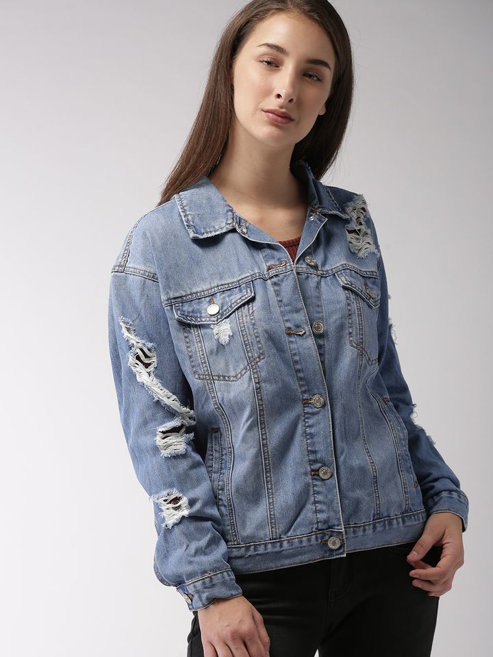 Buy FOREVER 21 Women Blue Washed 