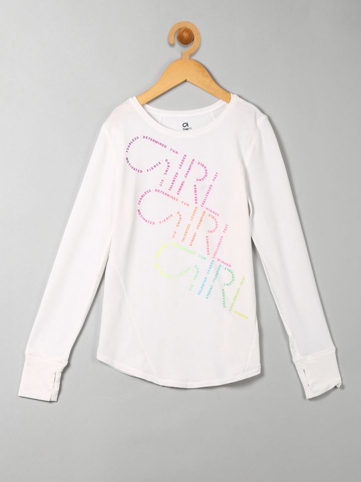 gap long sleeve white t shirt
