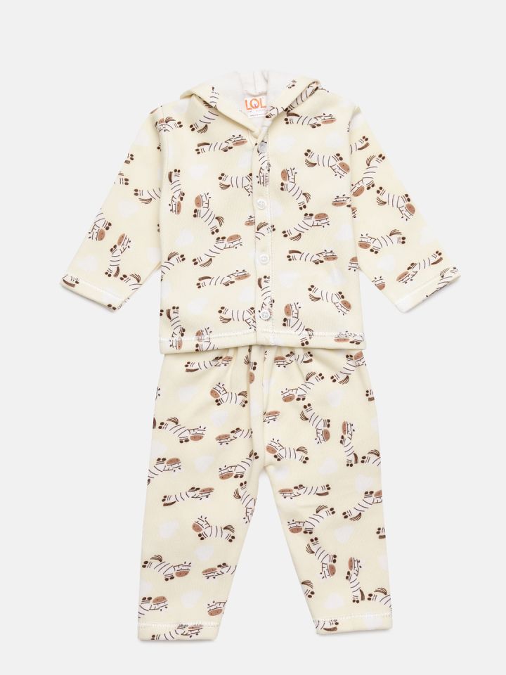 Buy Lol Land Of Littles Baby Unisex Yellow Winter Night Suit