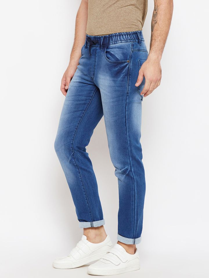 Taanz Men Blue Smart Straight Fit Mid Rise Clean Look Jeans