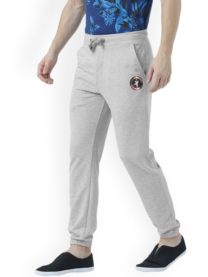 Buy Marvel By Wear Your Mind Men Grey Straight Fit Joggers Track