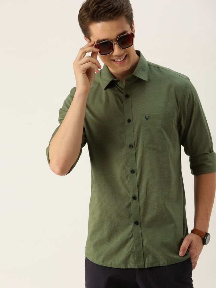 Allen solly green shirt best sale