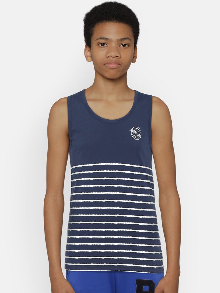 Buy Bossini Boys Navy Blue Striped 