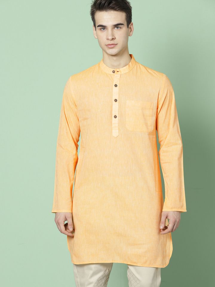 Buy House Of Pataudi Men Orange Solid Straight Kurta Kurtas For Men 7813887 Myntra Contact house of pataudi on messenger. house of pataudi men orange solid straight kurta