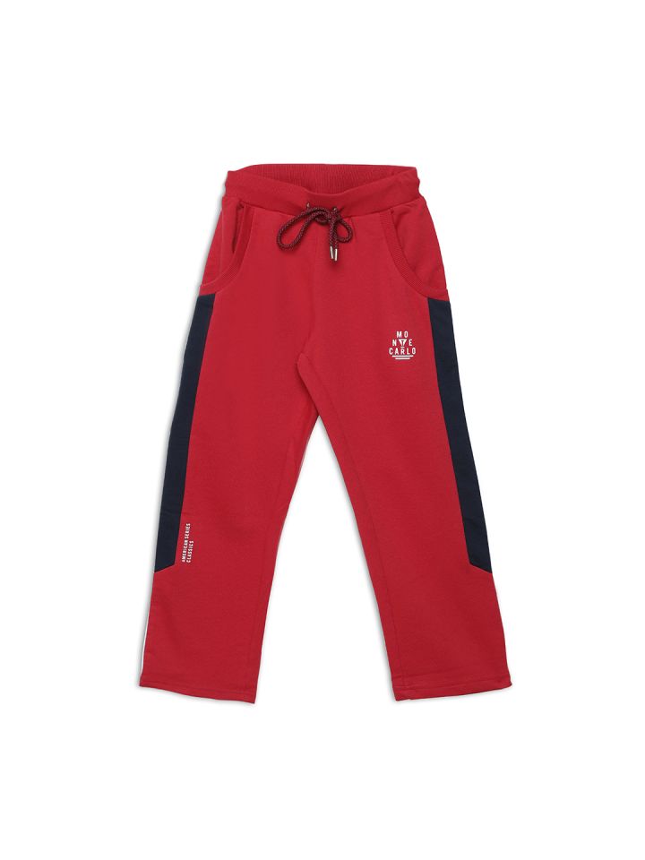 boys red track pants