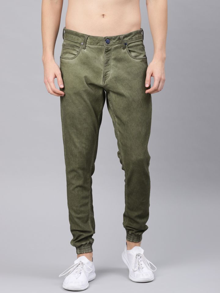 green jogger jeans