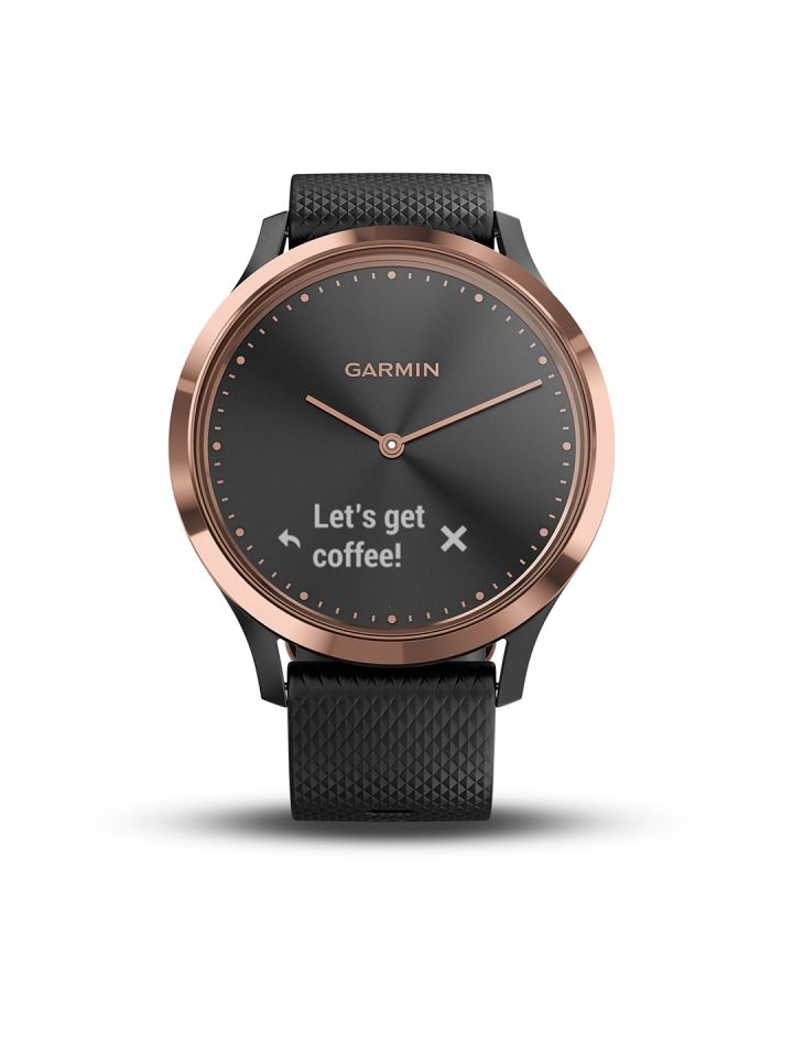 Garmin vivomove hr black and clearance rose gold