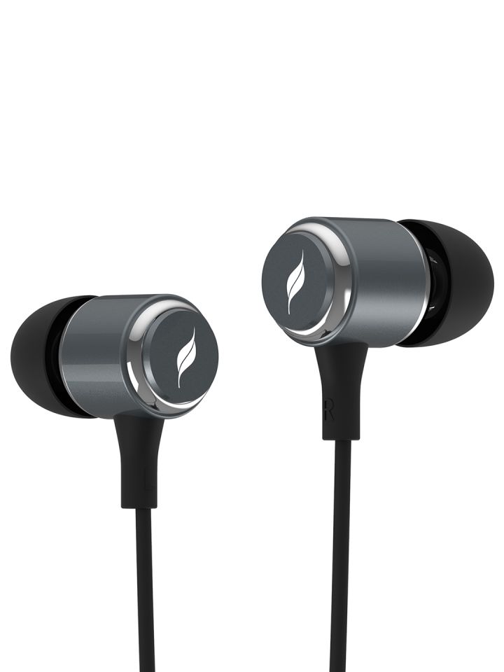 LEAF Unisex Metallic Metal Wired Earphones with Mic and In Line Remote