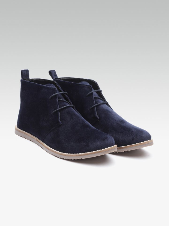 Navy flat boots cheap