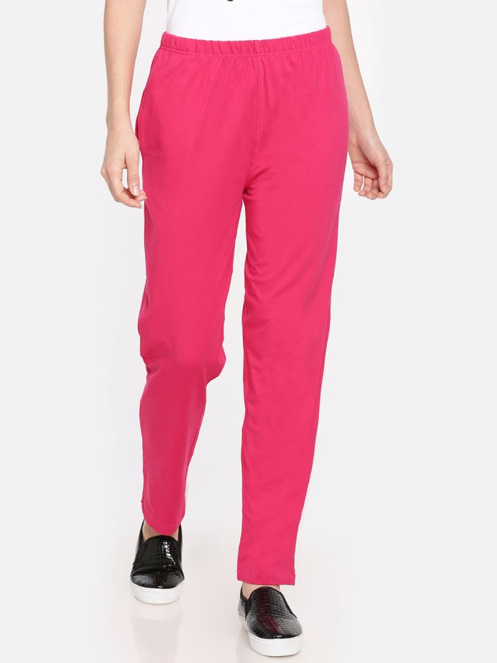 Buy Dollar Women's Missy Pack of 1 Hot Pink Color Slim fit