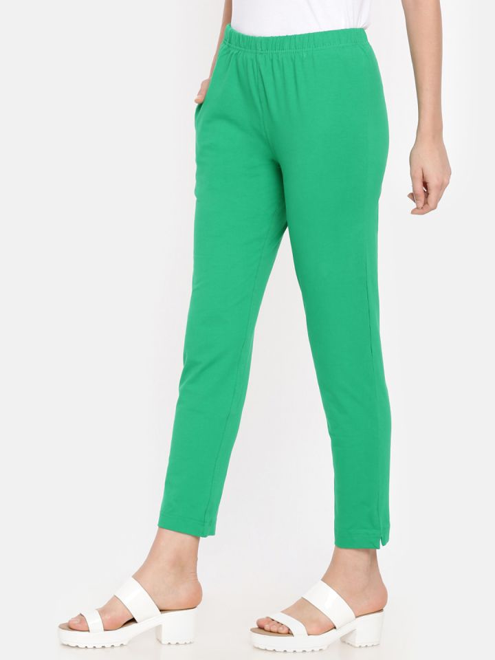 Buy Dollar Women's Missy Pack of 1 Chatni Green Color Slim fit