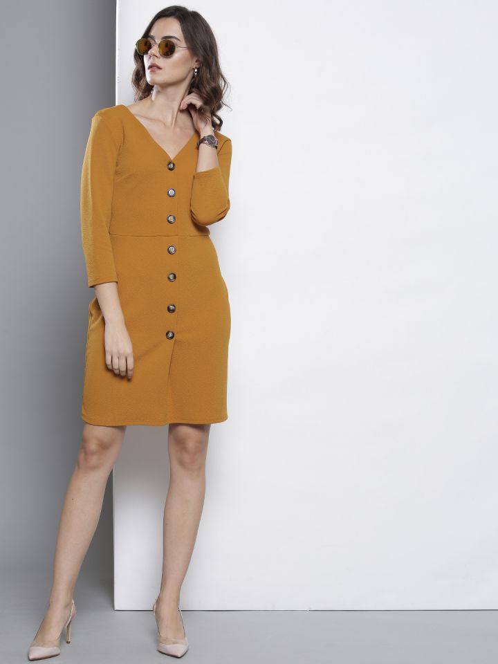 Mustard dress on sale dorothy perkins