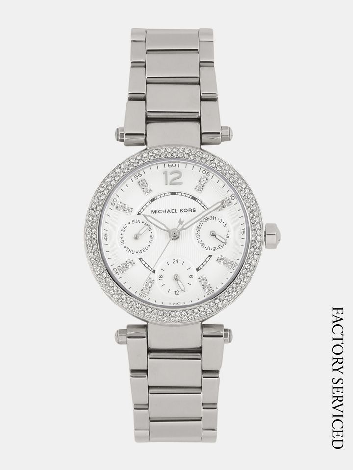 Michael kors women's silver watches Clearance