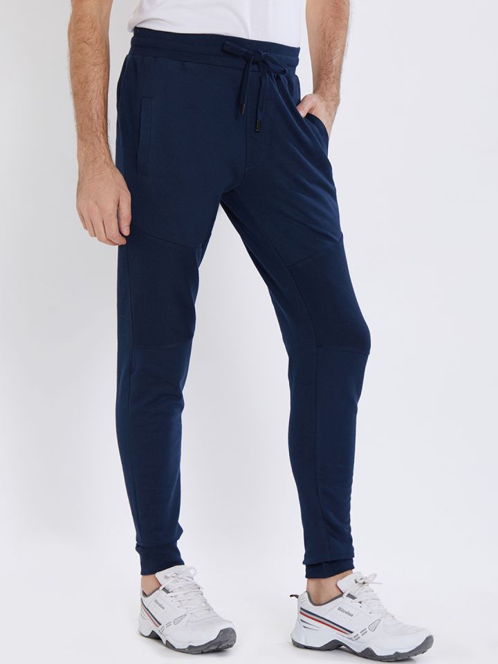 Buy Killer Men Navy Blue Solid Slim Fit Joggers Track Pants for