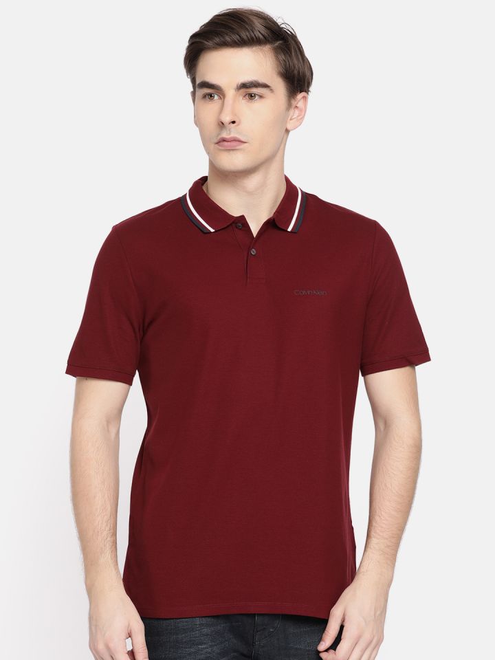 Burgundy calvin klein t shirt store