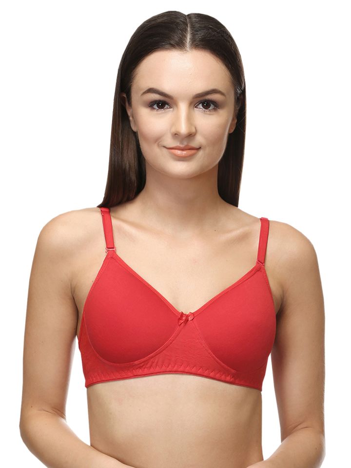 Buy Lady Lyka Women Pack Of 2 T Shirt Bras VOGUE RED MYCARE BLK - Bra for  Women 7956791