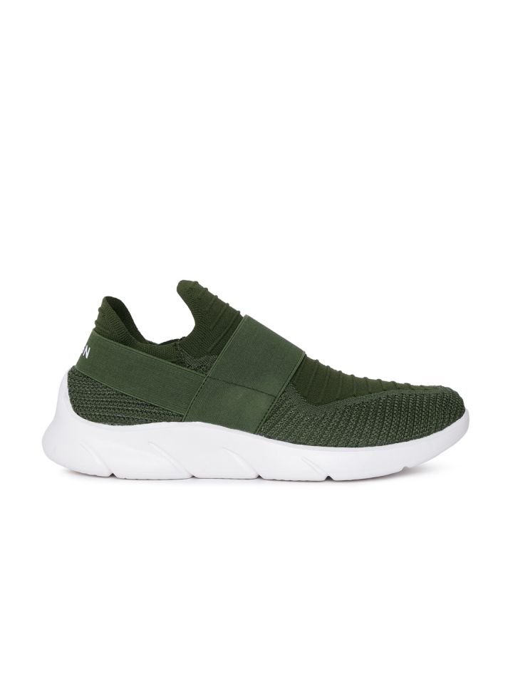 Olive green slip on clearance sneakers