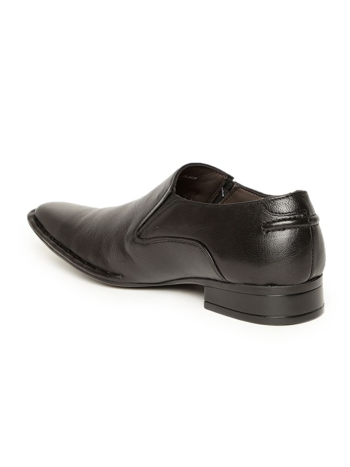 Buy Lee Cooper Men Black Leather Formal Slip Ons Formal Shoes