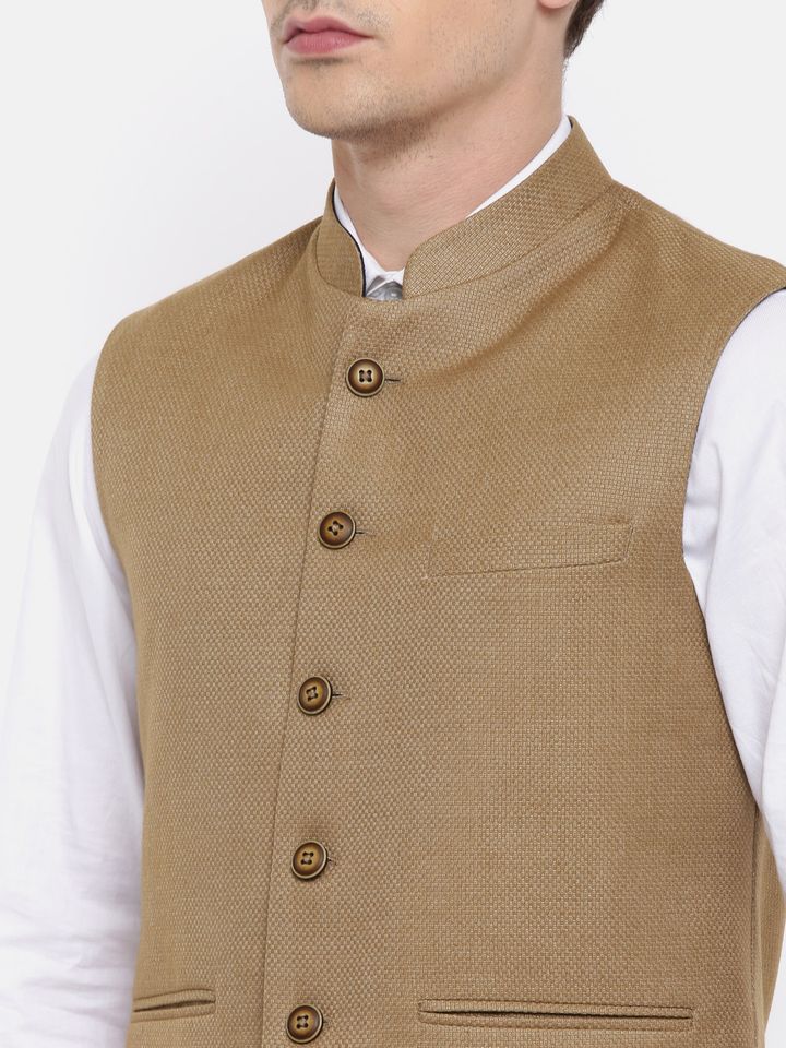 khaki nehru jacket