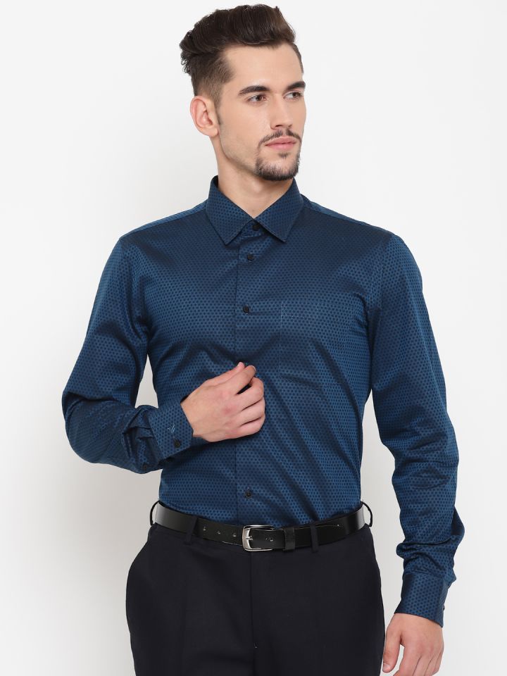 Navy blue clearance party wear shirt