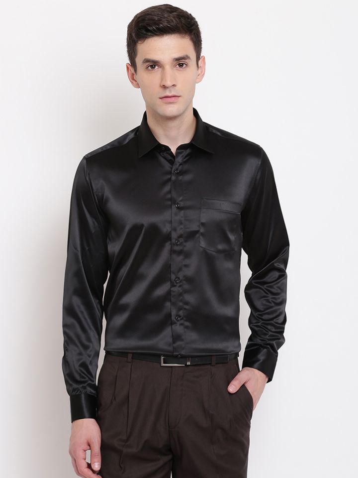 Black party wear shop shirt