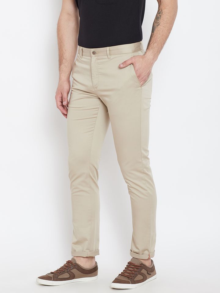 Buy Blackberrys Men Beige Regular Fit 