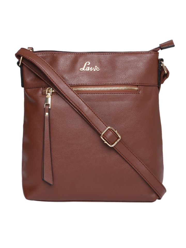 Buy Lavie Brown Solid Sling Bag