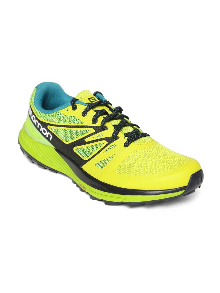 Buy Salomon Men Fluorescent Green Sense Escape Running Shoes