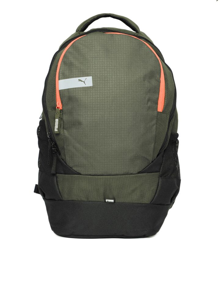 puma olive green backpack