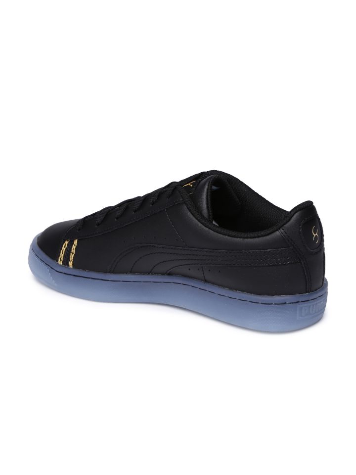 Buy Puma Unisex Black Basket Classic One8 Leather Sneakers