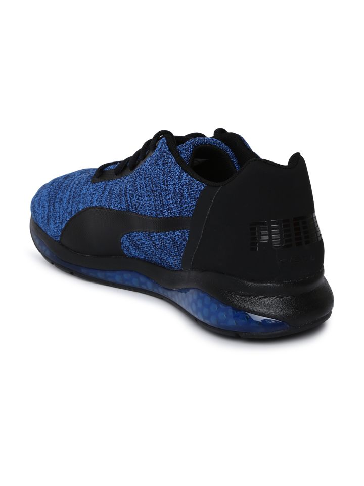 Puma Men Blue Cell Ultimate Knitted Black Strong Running Shoes