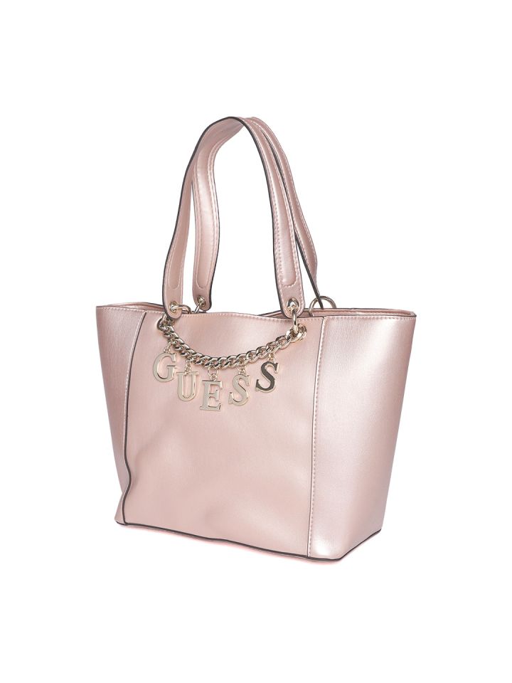 GUESS Rose Gold Toned Solid Shoulder Bag