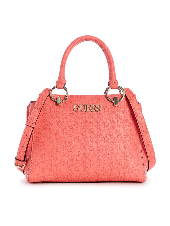 coral guess handbag