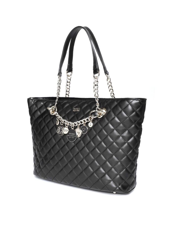 GUESS Black Quilted Shoulder Bag